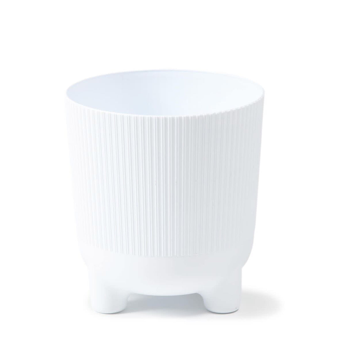 VASO EOLO C/PIEDINI CM 18 H 19,5 BIANCO