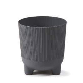 EOLO VASE W/PODS CM 16 H 17,5 ANTHRACITE