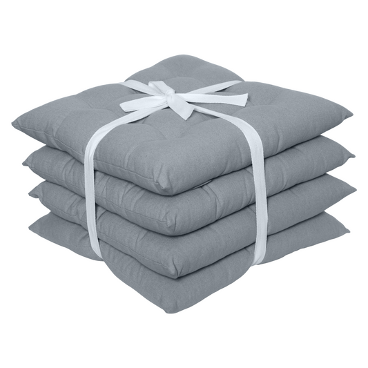 Set 4 copri sedia popy 38x38 cm policotone grigio granito