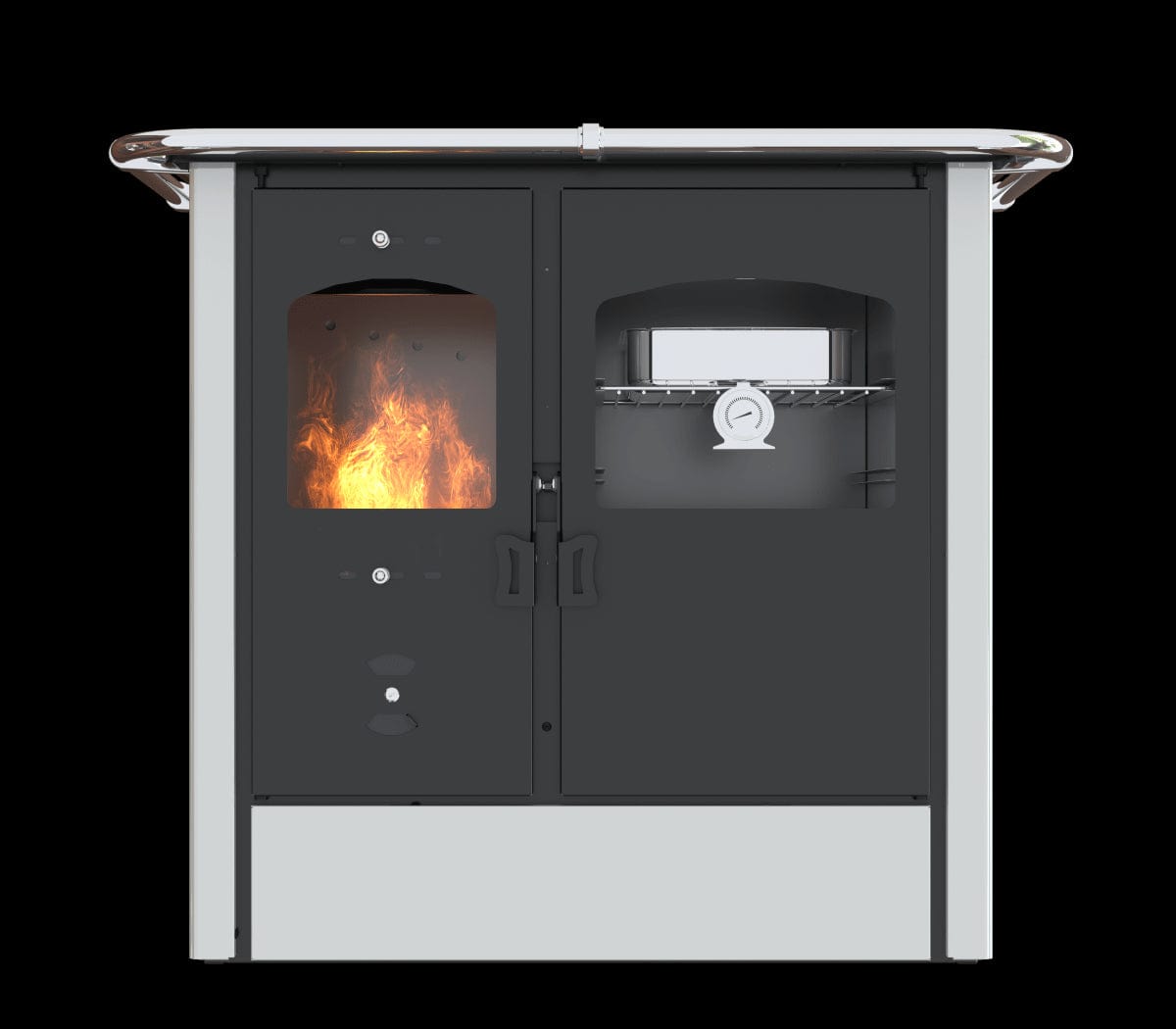 Bricocenter STUFA CUCINA A LEGNA ATENA CON FORNO POTENZA NOMINALE 8,35 KW COLORE BIANCO