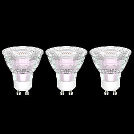 3 LED BULBS GU10 50W CLEAR NATURAL LIGHT