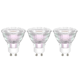 3 LED BULBS GU10 50W CLEAR NATURAL LIGHT