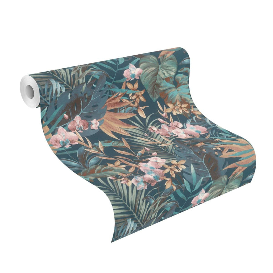 Bricocenter ORCHID AND BLUE FERN WALLPAPER 53CMX10.5M