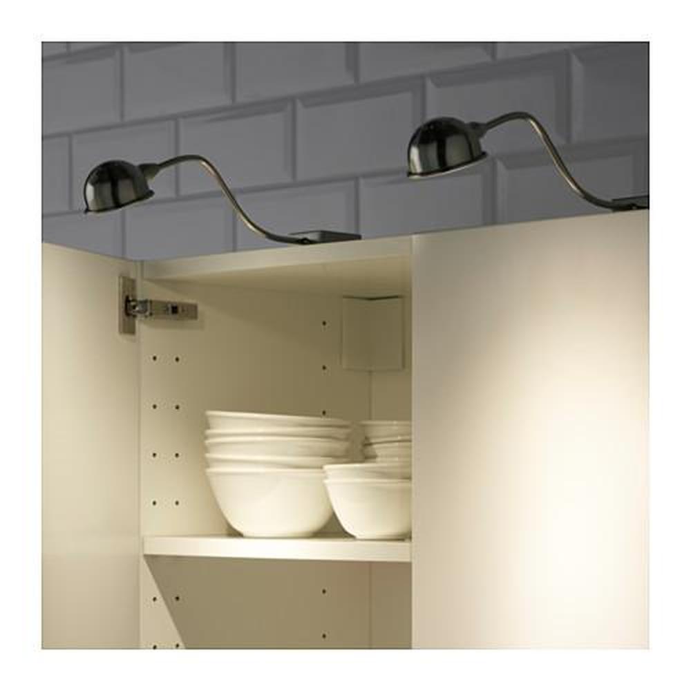 Ikea FORMAT LED lighting cabinet nickel plated