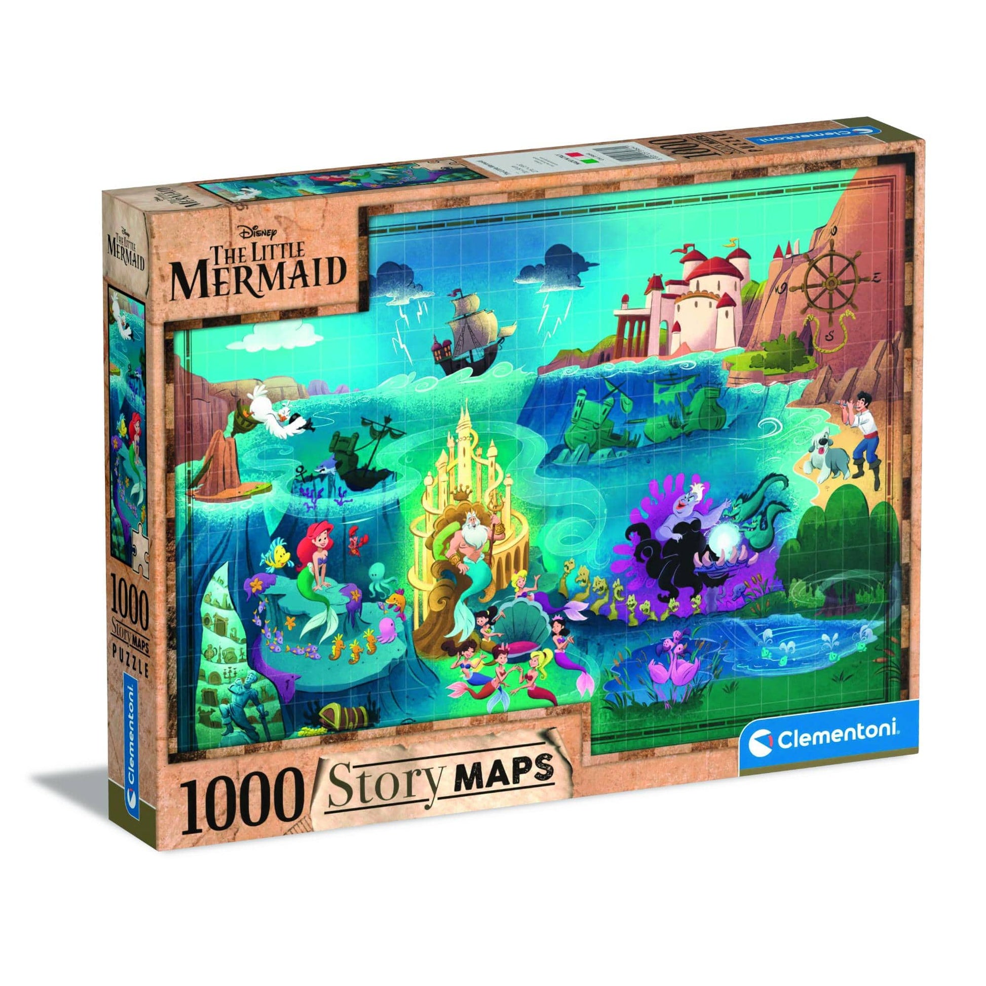 Toys 1000 Piece Puzzle Story Maps - The Little Mermaid