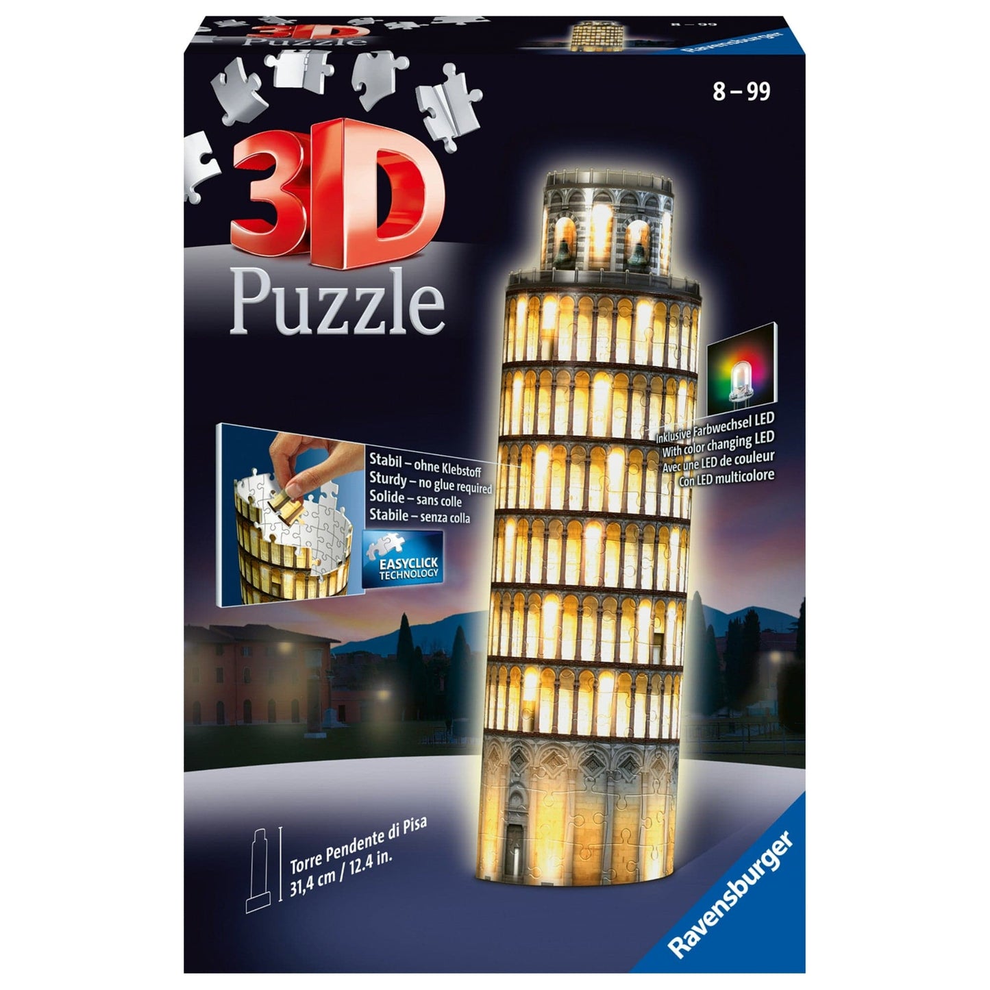 Toys 216 Piece 3D Puzzle - Night Edition: Tower Of Pisa