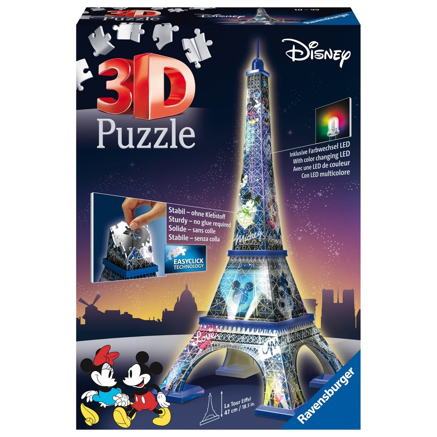 Toys 216 Piece 3D Puzzle - Special Series: Disney Eiffel Tower Night Edition