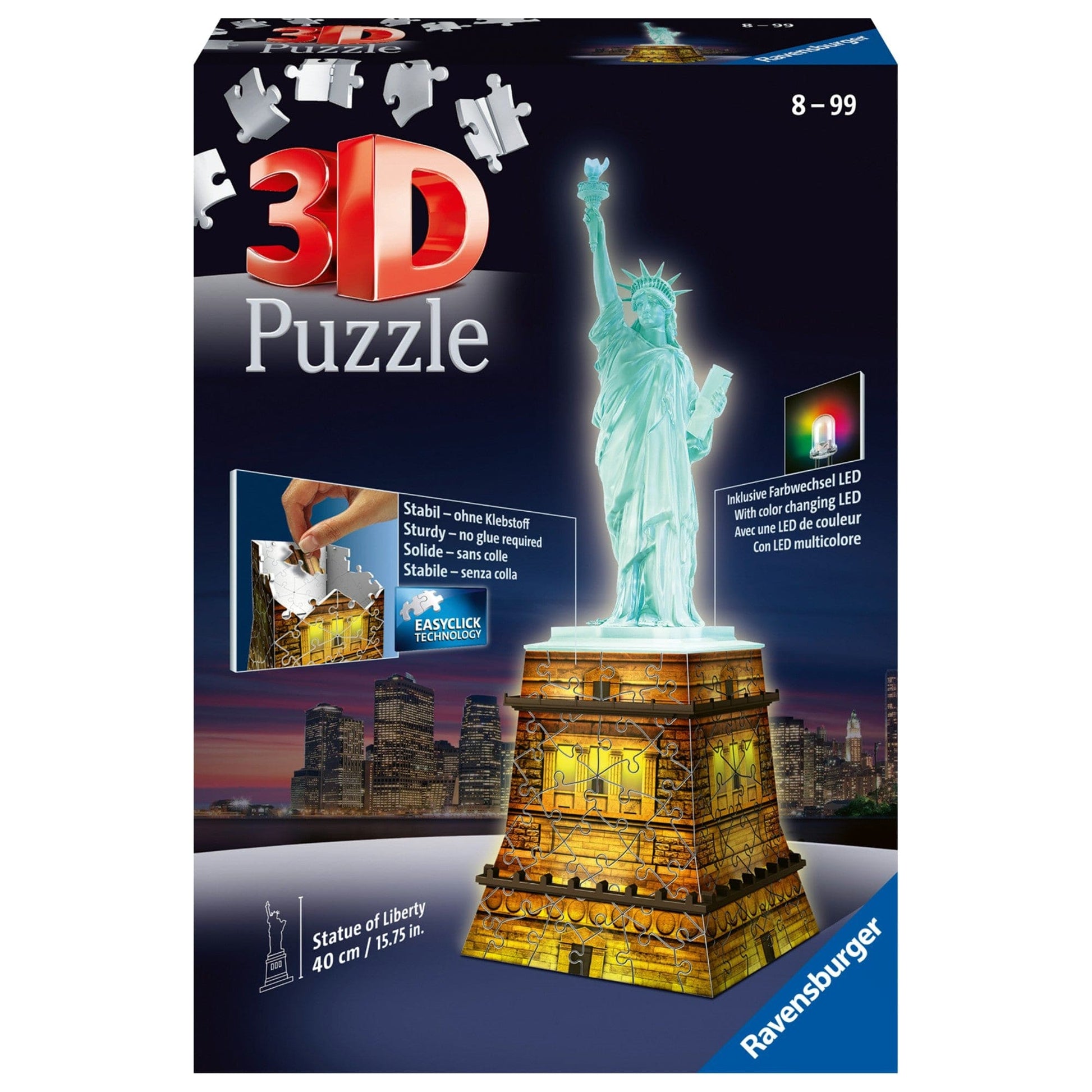 Toys 108 Piece 3D Puzzle - Statue of Liberty Night Edition