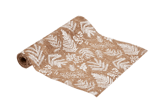 WOODS Natural decorative fabric, W 28 x L 250 cm