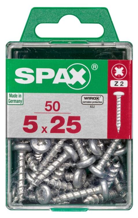 GALVANIZED POZI SCREWS 5X25 M 50 PCS
