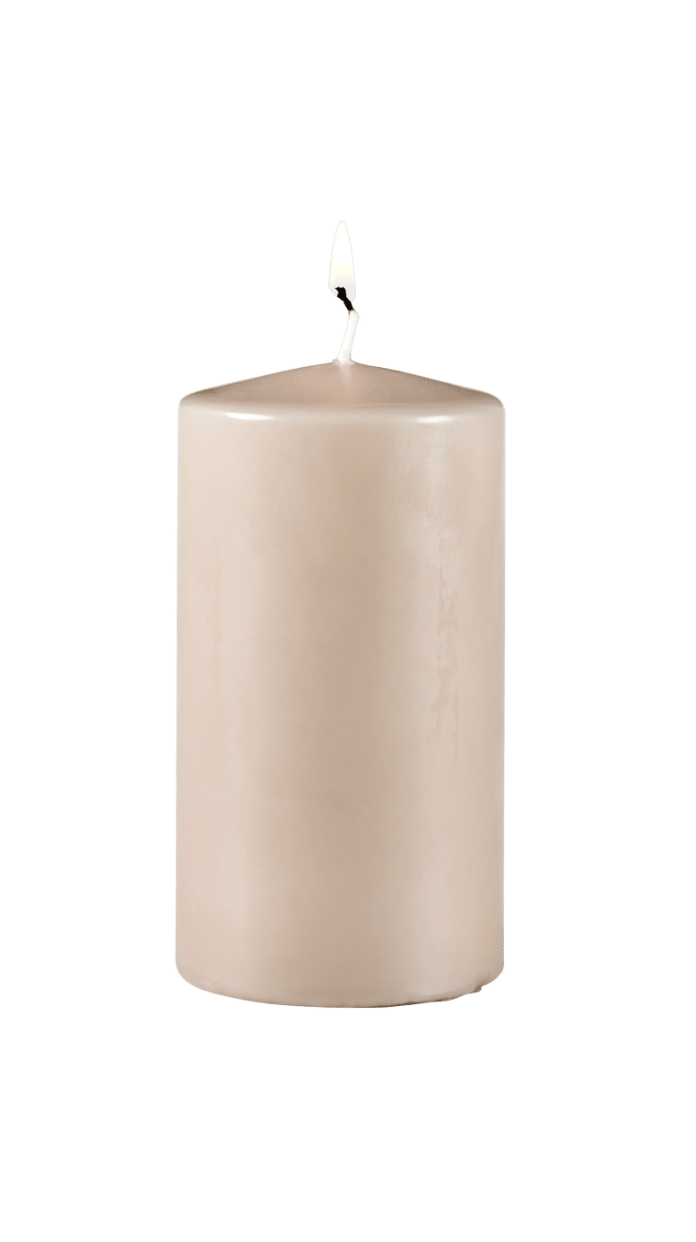 Casa PURE Candela cilindrica grigio