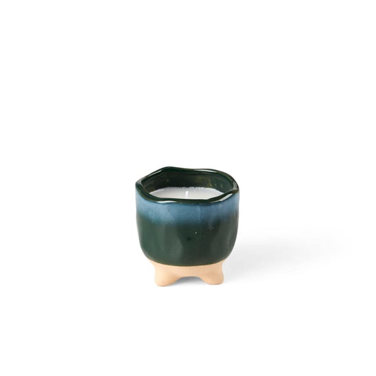 CERAMIC CANDLE IN POT Ø8 BLUE