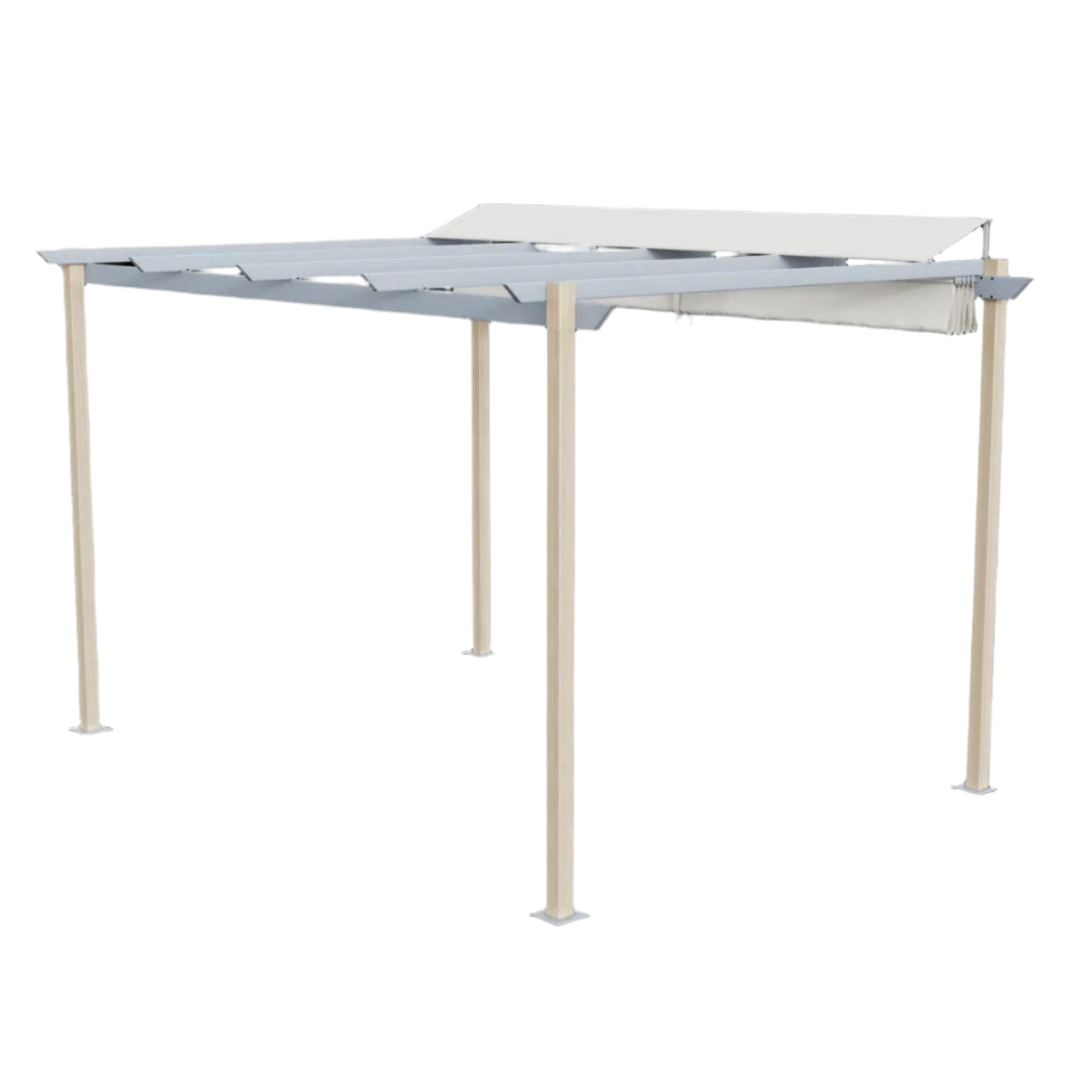 Bricocenter OMEGA NATERIAL ALUMINUM PERGOLA 282X400 WOOD EFFECT