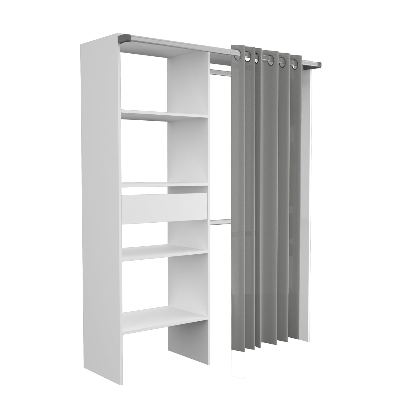COMPOSITION WITH CLOTHES RACK AND CURTAIN- BARI
