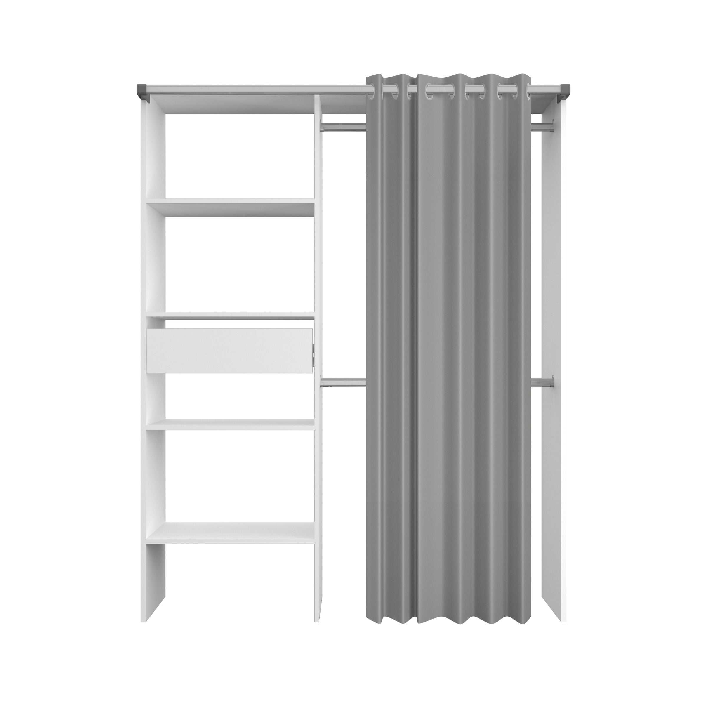 COMPOSITION WITH CLOTHES RACK AND CURTAIN- BARI