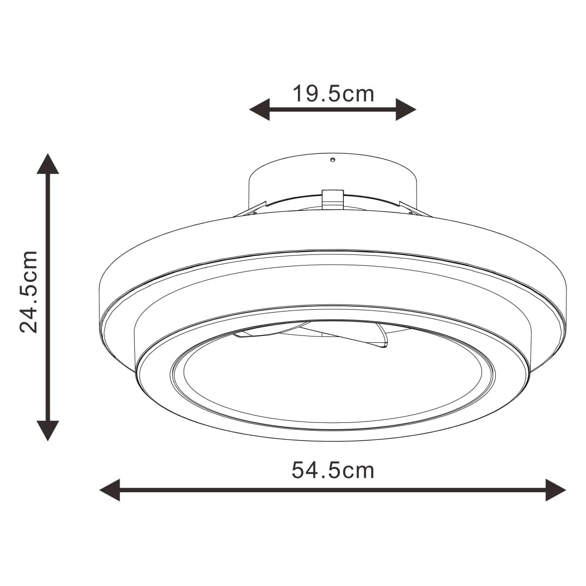 Bricocenter VENTILATORE PONANT PLASTICA BIANCO D54.5 CM LED 49W CCT DIMMERABILE