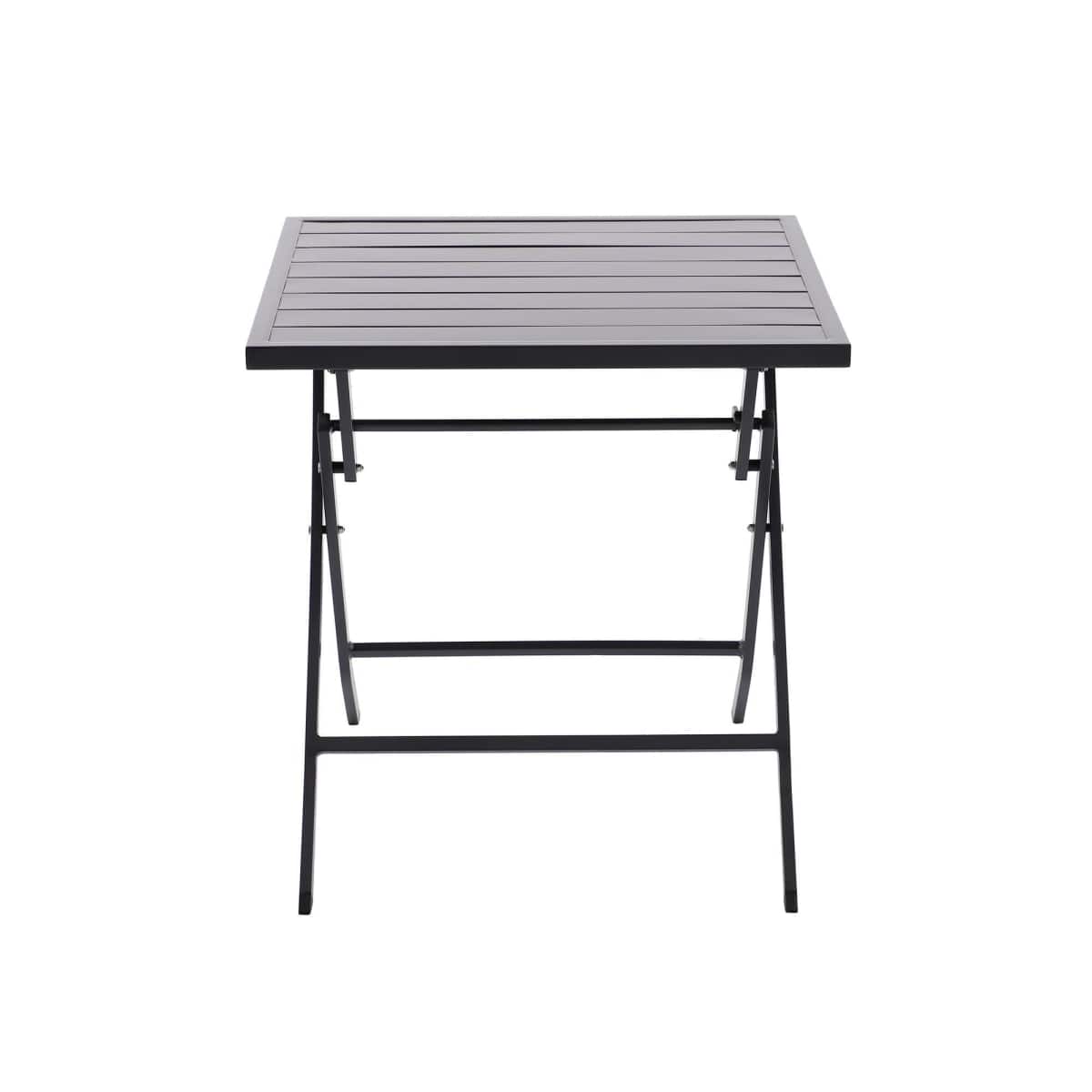 Bricocenter TABLE NATERIAL XARA II ORIGAMI 71X71X74 ANTHRACITE ALUMINIUM