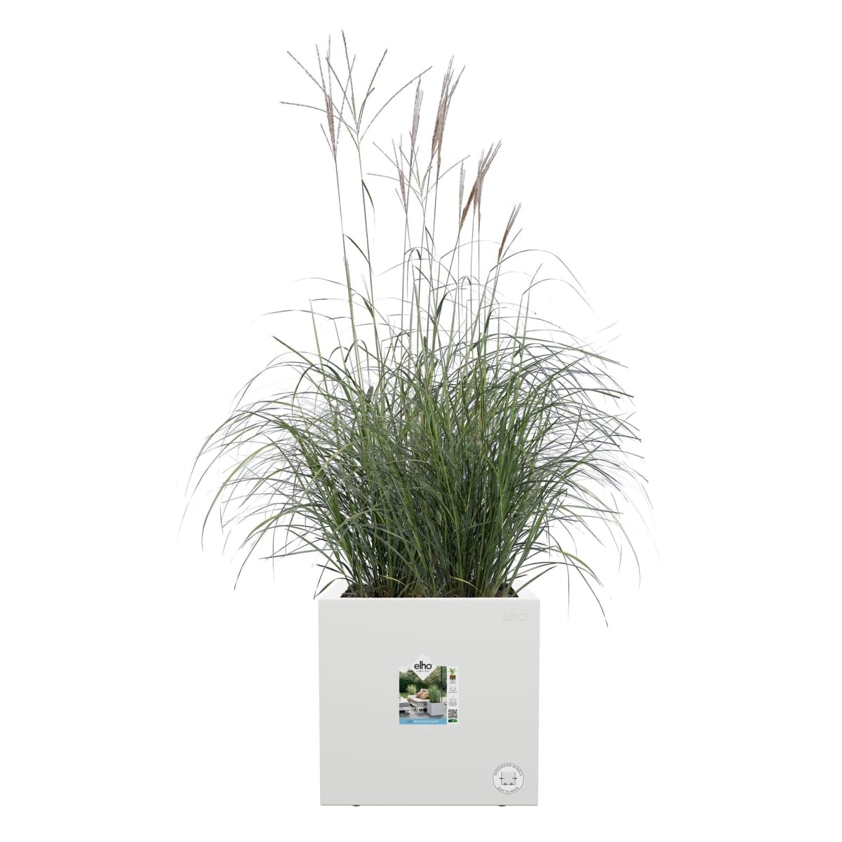 Bricocenter VASO VIVO NEXT SQUARE 30 BIANCO, CON RUOTE E RISERVA D'ACQUA