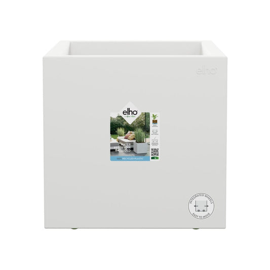 Bricocenter VASO VIVO NEXT SQUARE 30 BIANCO, CON RUOTE E RISERVA D'ACQUA