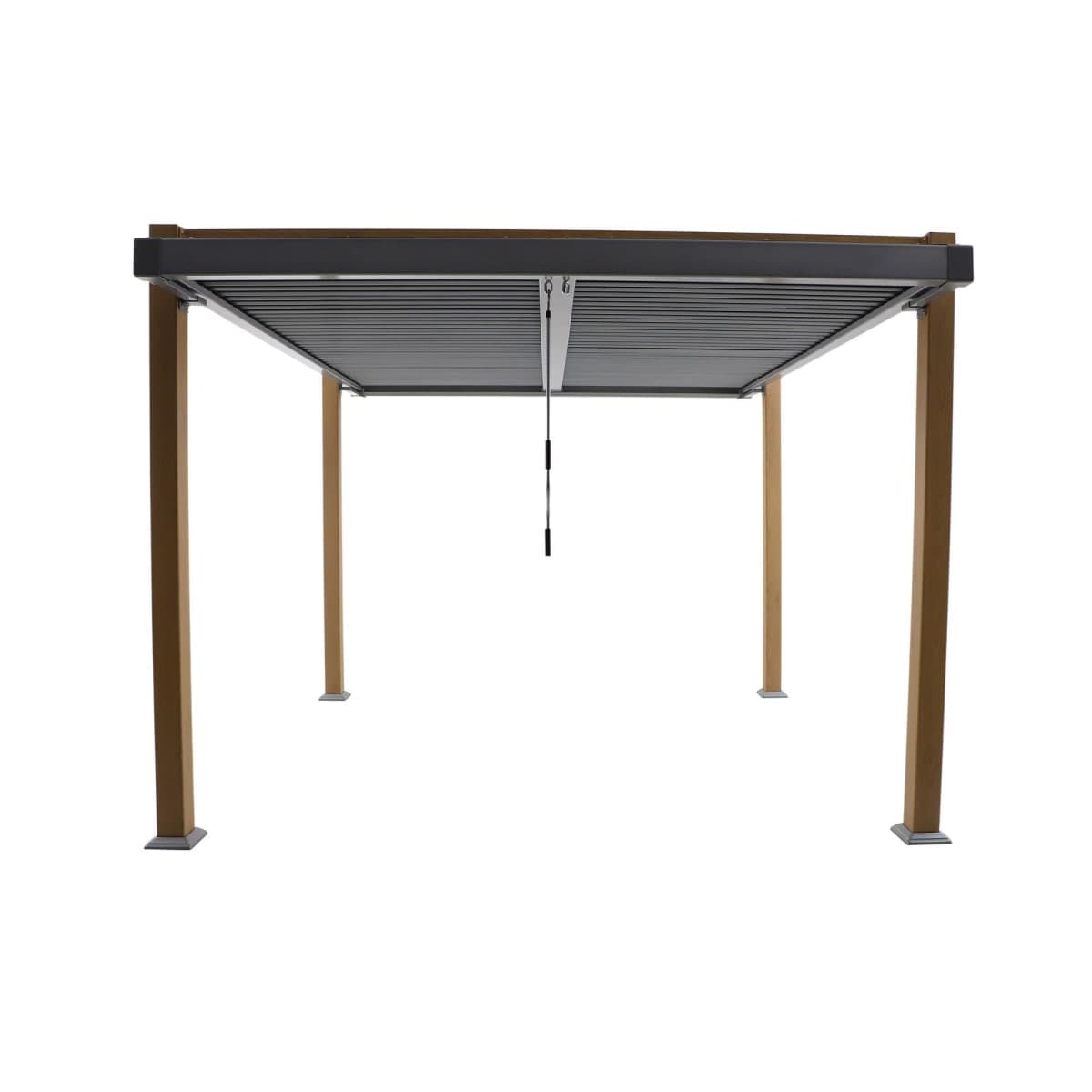 Bricocenter PERGOLA NATERIAL ODYSSEA 360X320 WOOD-EFFECT ALUMINIUM