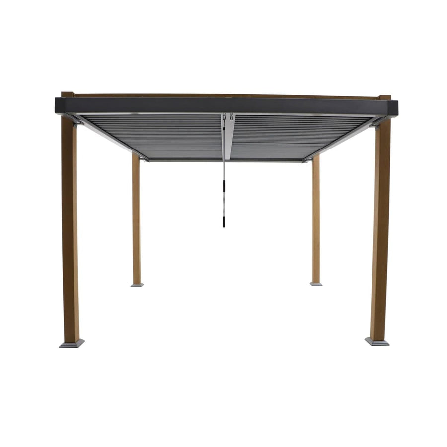 Bricocenter PERGOLA NATERIAL ODYSSEA 360X320 WOOD-EFFECT ALUMINIUM