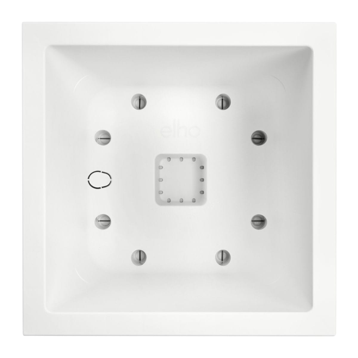 Bricocenter VASO VIVO NEXT SQUARE 30 BIANCO, CON RUOTE E RISERVA D'ACQUA