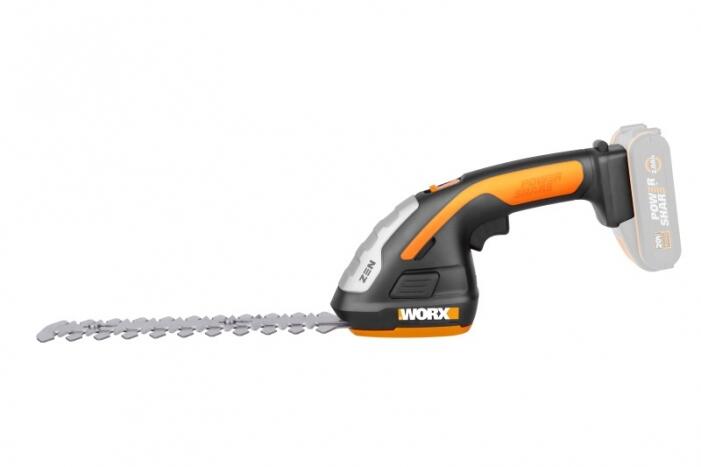 WORX BATTERY SHEAR 20V LAWN MOWER AND HEDGE TRIMMER 20V BATTERY AND CHARGE NOT INCLUDED