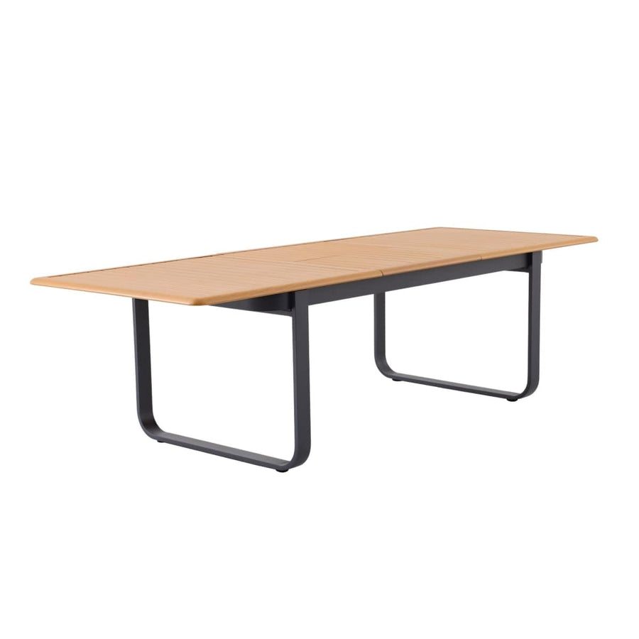 Bricocenter EXTENSION TABLE NATERIAL CALYPSO 192/257X100X74 ANTHRACITE ALUMINIUM