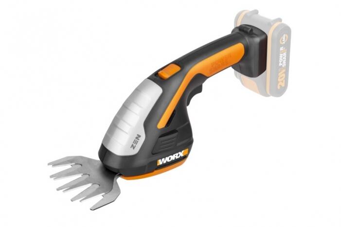 WORX BATTERY SHEAR 20V LAWN MOWER AND HEDGE TRIMMER 20V BATTERY AND CHARGE NOT INCLUDED