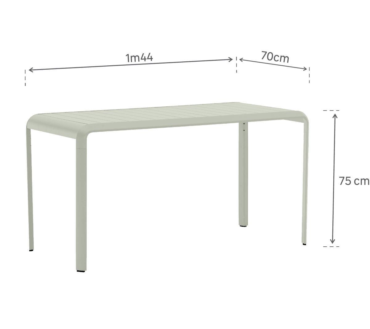 CORNER COFFEE SET NATERIAL ODYSSEA CORNER 2 STOOLS 1 TABLE ALU WHITE