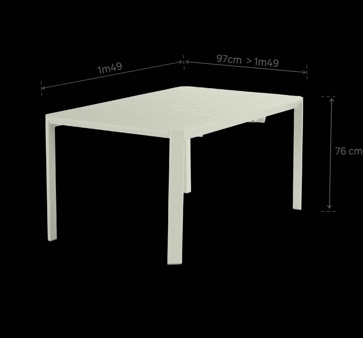 Bricocenter IDAHO EXTENSIBLE TABLE NATERIAL 97/149X149 BEIGE