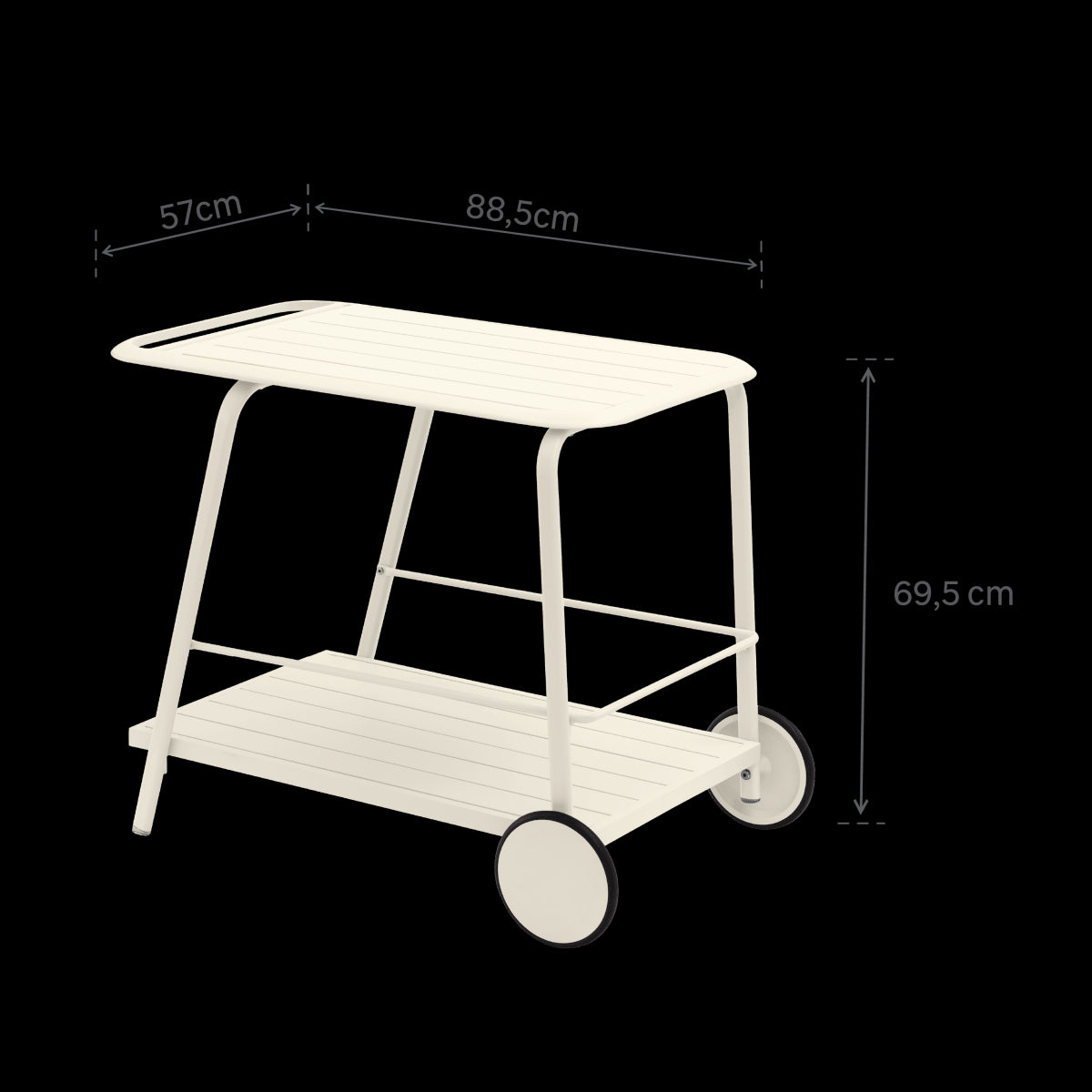 GARDEN TROLLEY IDAHO NATERIAL 88.5X57X69.5 BEIGE