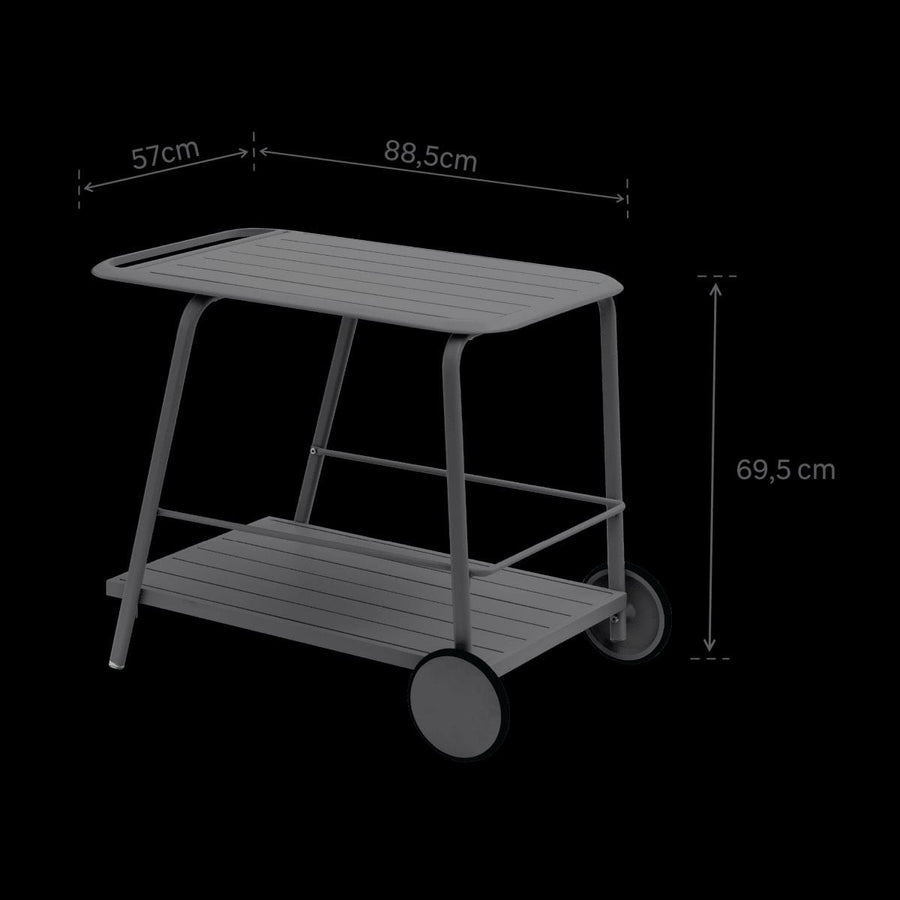 Bricocenter GARDEN TROLLEY IDAHO NATERIAL 88.5X57X69.5 ANTHRACITE