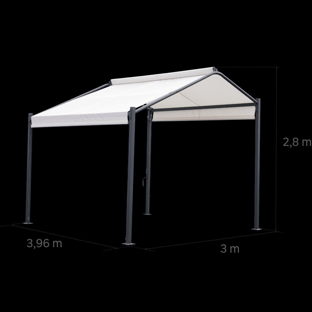 Bricocenter PERGOLA GAZEBO NATERIAL CASSY 4X3X2.8 POLYESTER STEEL 160GR/M2