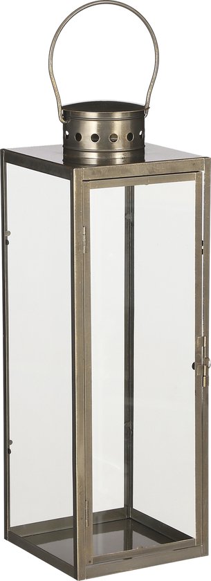 GOLD METAL LANTERN W15 X D15 X H45 CM