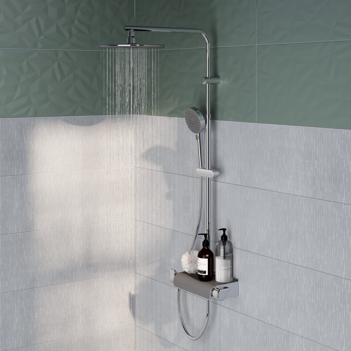 Bricocenter KIT DOCCIA NEW EASY CROMATO CON TERMOSTATICO SENSEA