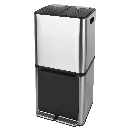 PEDAL BIN 2X15L AND SINGLE CONTAINER 20L, STAINLESS STEEL, SOFT CLOSING