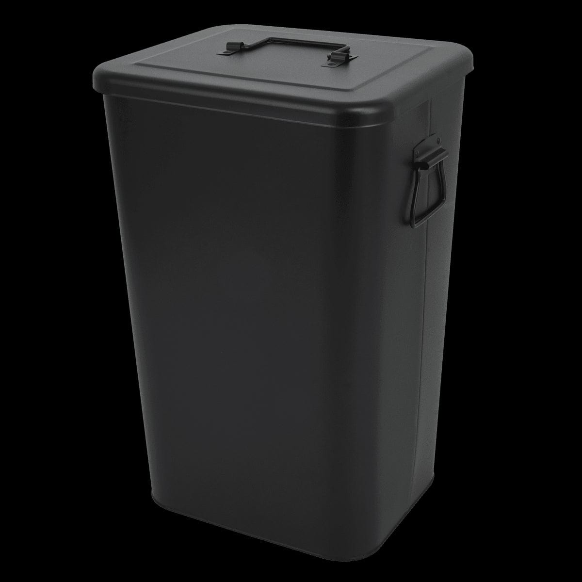 Bricocenter BLACK METAL DUSTBIN LT 26 WITH LID