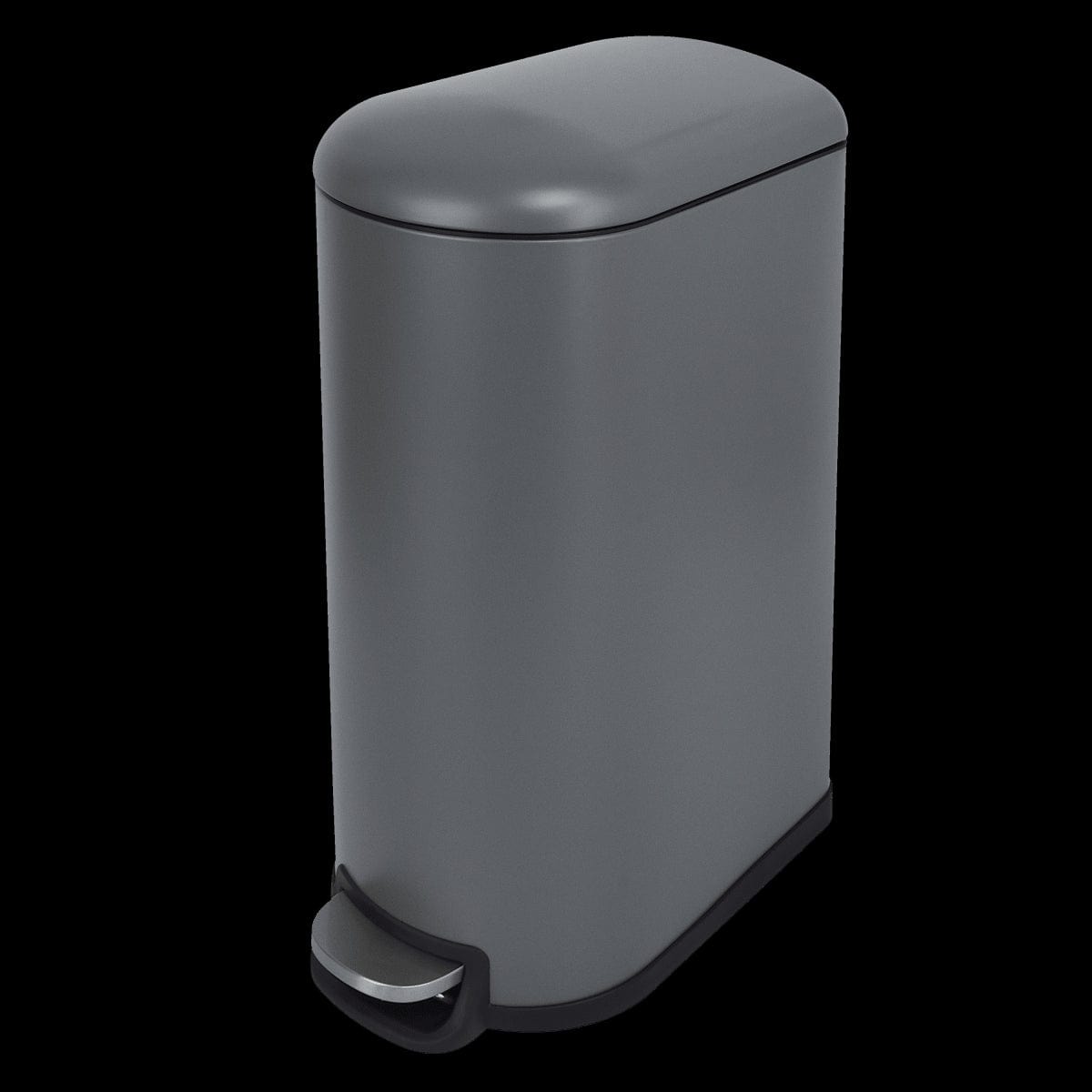 Bricocenter 40L SLIM PEDAL BIN, GREY, SOFT CLOSING