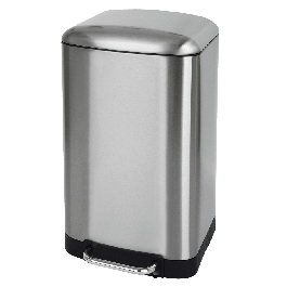 30L SLIM PEDAL BIN, STAINLESS STEEL, FINGERPRINT RESISTANT, SOFT CLOSURE