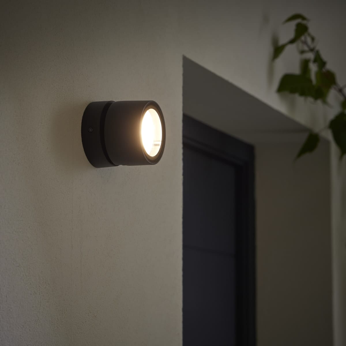 Bricocenter ORTEGA ALUMINIUM WALL LIGHT BLACK D10XH9 CM GX53=25W ADJUSTABLE IP44