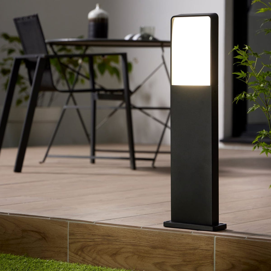 Bricocenter ALOGA ALUMINIUM STREET LAMP GREY 20X8XH65CM LED 14W 1900LM NATURAL LIGHT IP54