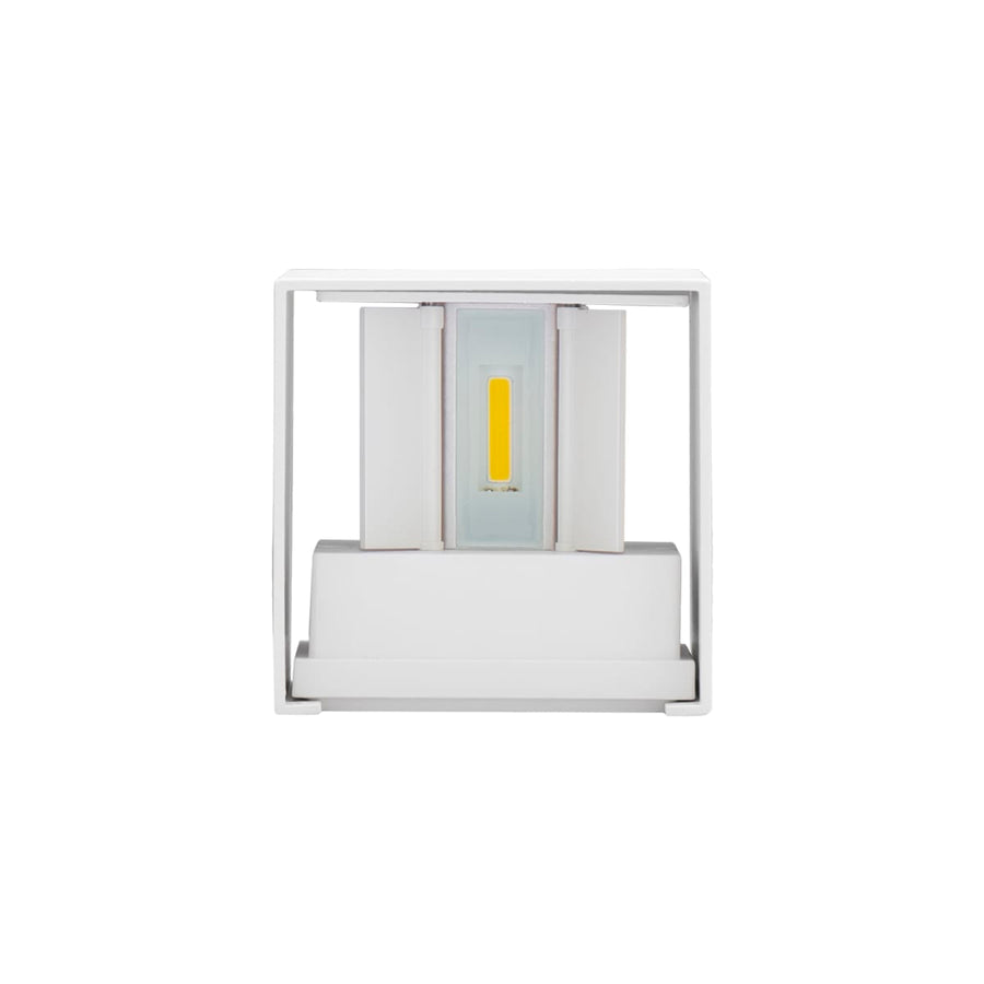Bricocenter ROXBURY ALUMINIUM WALL LIGHT WHITE 10X10XH10 CM LED 810LM NATURAL LIGHT UP&amp;DOWN IP54