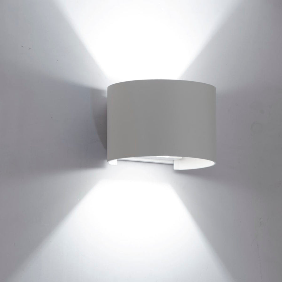 Bricocenter APPLIQUE ROXBURY ALLUMINIO BIANCO 13.7X11.7X9.5CM LED 6W LUCE NATURALE IP54