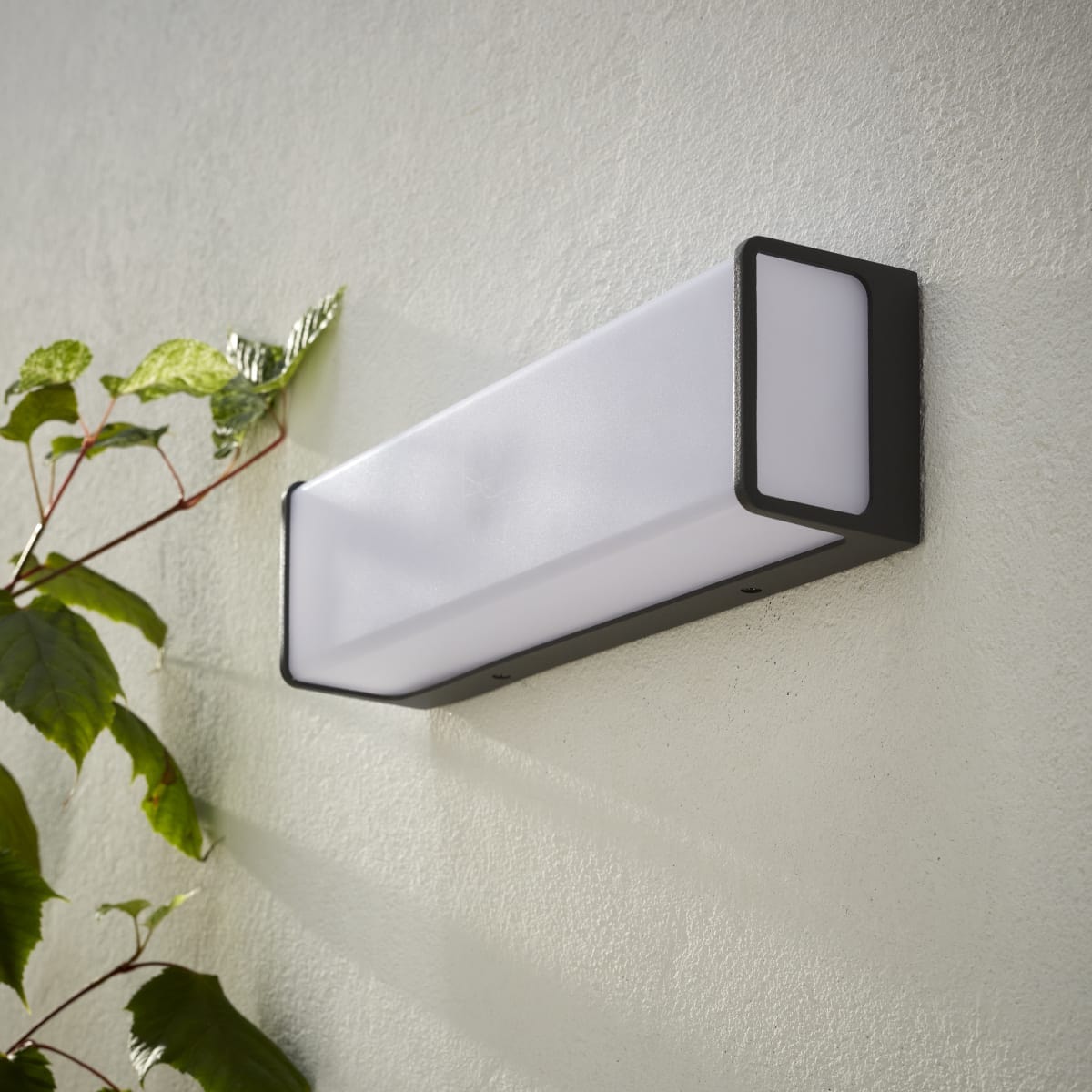 Bricocenter TELIN ALUMINUM ANTHRACITE WALL SCONCE 35X8X10CM LED 34W NATURAL LIGHT IP44