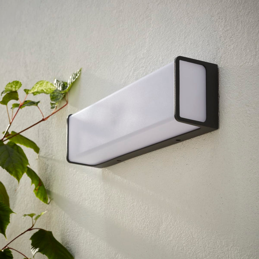 Bricocenter TELIN ALUMINUM ANTHRACITE WALL SCONCE 35X8X10CM LED 34W NATURAL LIGHT IP44