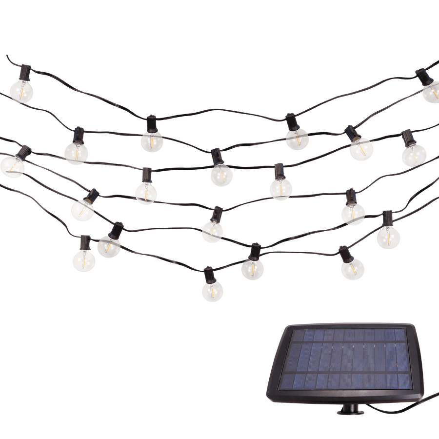 SOLAR GARLAND ELAO BLACK 8MT LED 12W WARM LIGHT IP44