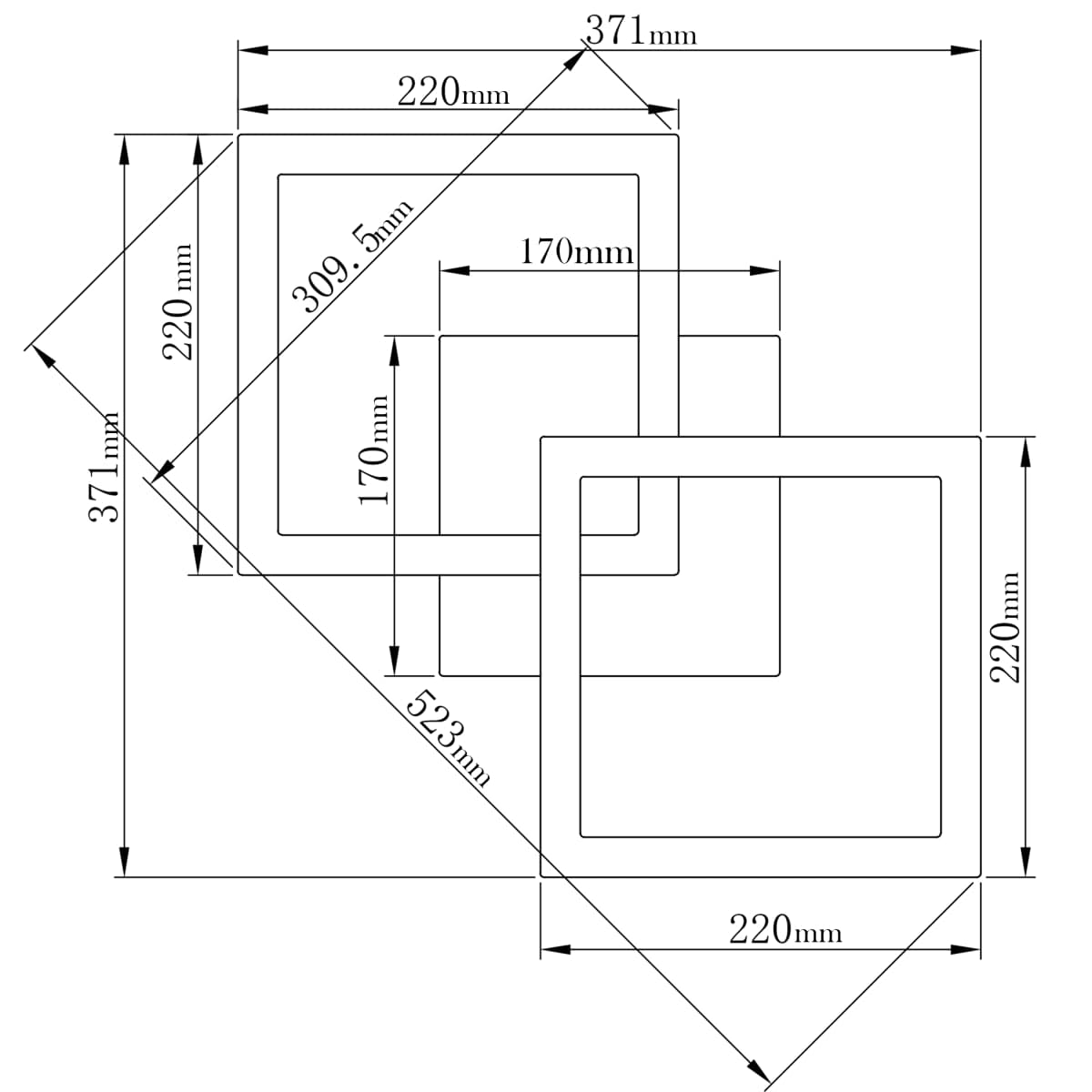 Bricocenter KENSHI CEILING LIGHT 52.5XH6 CM 20W RGBW