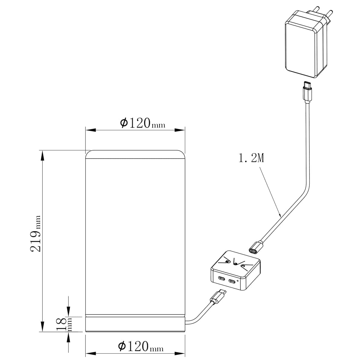 Bricocenter KENSHI TABLE LAMP 12X22CM 6W RGBW