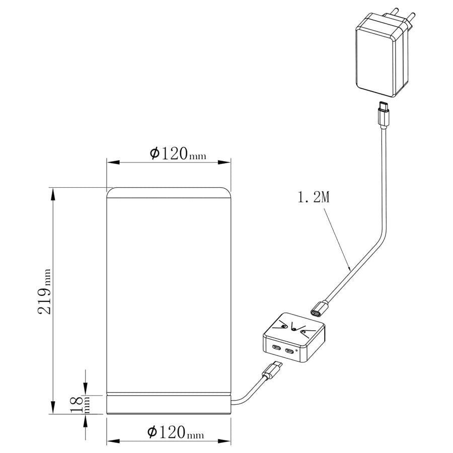 Bricocenter KENSHI TABLE LAMP 12X22CM 6W RGBW